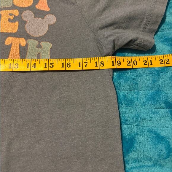 Canvas Disney Gray "Happiest Place On Earth" Short Sleeve Graphic T-Shirt- M - Picture 6 of 9